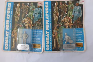 2 Mini Miniature da Combattimento Artigianali Vintage Seconda Guerra Mondiale Soldatini Tedeschi 2" Figure 501.502 - Foto 1 di 2