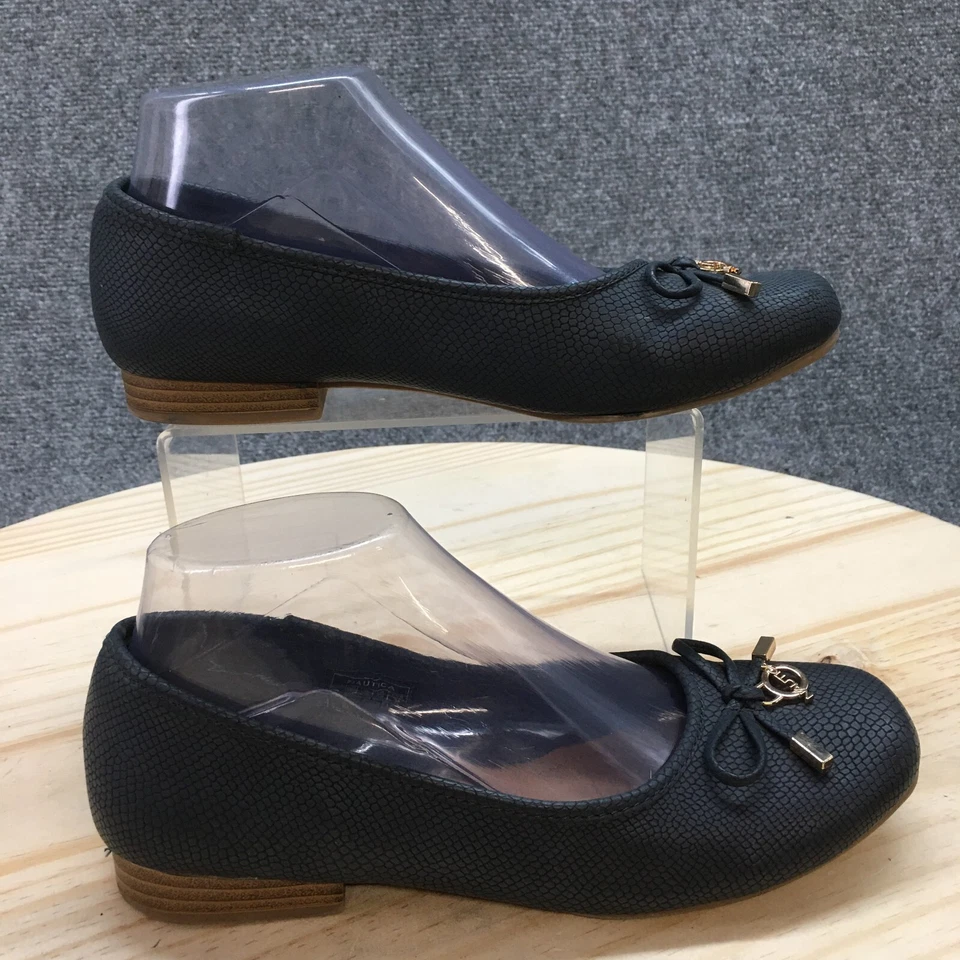 Nautica Shoes Womens 7.5 Denwood Ballet Flats Blue Faux Leather Casual Slip On - Image 1 of 4