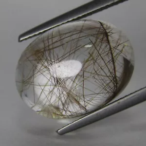 21.06Cts Genuine 100% Natural Earth Mined Rutilite Quartz Oval Cabochon Ref VDO - Picture 1 of 5