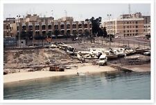 Kuwait City Damaged Boats Strewn On Beach Operation Desert Storm 8 x 12 Photo