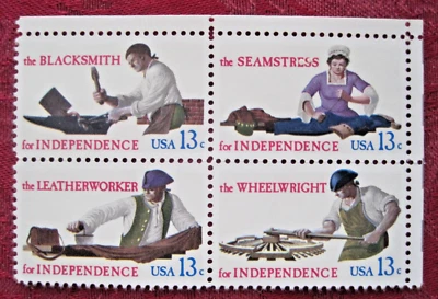US 1977 Scott #1717-20 Skilled Hands for Independence Block of 4 13¢ Stamps MNH - Image 1 of 2