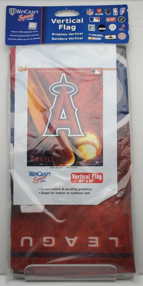 LOS ANGELES ANGELS WINCRAFT 27"X37" VERTICAL FLAG- MLB- BRAND NEW - Image 1 of 1