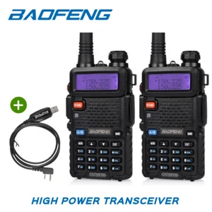 2x Baofeng * UV-5RTP * 2m/70cm Band VHF UHF 1/4/8W Ham Two-Way Radio +  Cable - Picture 1 of 12
