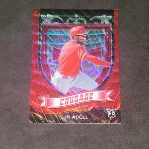 JO ADELL rc 2021 Panini Chronicles Crusade RUBY WAVE PRIZM #d /199 - Picture 1 of 2
