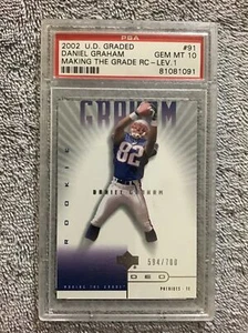 Daniel Graham Rookie RC 2002 graduado UD graduado #/700 PSA gema MT 10 NE Patriots - Imagen 1 de 4