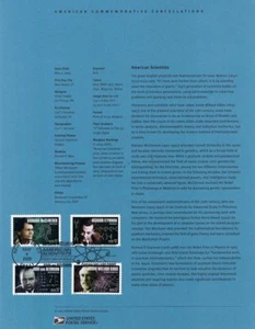 #0509 37c Scientists Stamps #3906-09 Souvenir Page - Picture 1 of 1