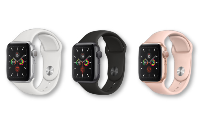 Apple Watch Series 5 - Reloj inteligente con caja de aluminio de color  plata y correa deportiva de color blanco (renovado), (GPS + celular, 40 mm)