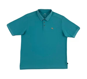 Tommy Bahama Poloshirt XL Pima Baumwolle kurzärmlig geknöpft blau - Bild 1 von 12