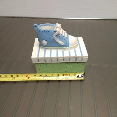Маленький мальчик синий безделушка керамическая коробка  - Изображение 1 из 4