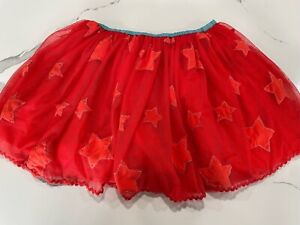 MINI BODEN Skirt Girls Red Stars Tulle 9-10 SI44