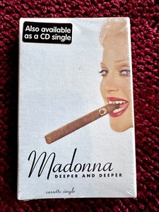 MADONNA STILL SEALED DEEPER & CASSETTE SINGLE TAPE EROTICA PROMO HYPE STICKERS ! - Picture 1 of 8