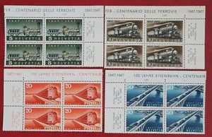 SELLOS DE SUIZA 1947 ,Trenes Ferrocarriles , Puentes ,Bloque 4 - Imagen 1 de 6