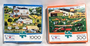 2 rompecabezas Buffalo Charles Wysocki 300 cuatro ases escuela de vuelo 1000 lado soleado - Imagen 1 de 6
