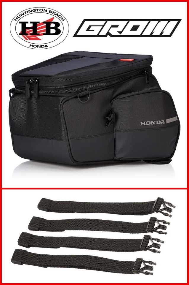 NEW OEM REAR SEAT BAG + ATTACHMENT KIT FOR 2022 - 2025 HONDA GROM 08L73-MKJ-D00 - Image 1 of 1