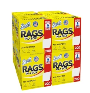 Scott Multi-Purpose Rags In-A-Box, White, 8 Boxes (KCC 75260CT) - Picture 1 of 12