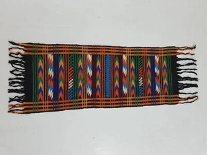 Vintage Traditional Guatemalan Handwoven Table Runner 40x16 inches - Picture 1 of 12