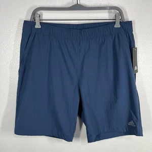 Adidas Athletic Shorts Ripstop Training Gym Workout Navy Blue Mens Large Casual - Picture 1 of 7