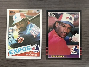 1985 Topps Donruss #630 & #299 Montreal Expos Tim Raines Baseball-Karten-Set - Bild 1 von 2