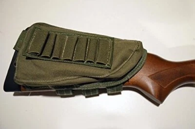 Shotgun Cartridge Holder / Cheek Rest / Buttstock Shell Pouch Molle - Green - Image 1 of 4