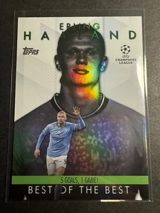 2023-24 Topps UEFA Club Competitions Erling Haaland #BM-3 Best Of The Best - Picture 1 of 2