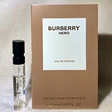 Burberry Hero For Men Eau de PARFUM EDP Sample Spray .05oz, 1.5ml New in Card