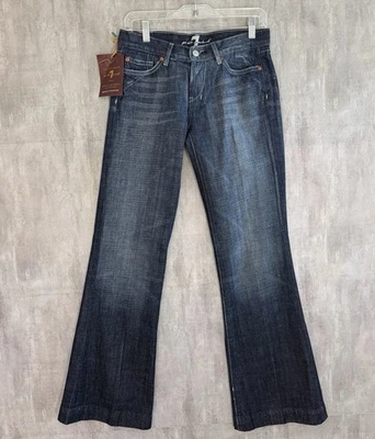 7 Seven For All Mankind Dojo Jeans Womens 27 Flared Swarovski Embellished NWT - Image 1 of 4