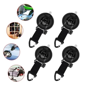 4X Heavy-Duty Suction Cups Tie Downs Hooks Strong For Car Awning Camping Tarp - Picture 1 of 9