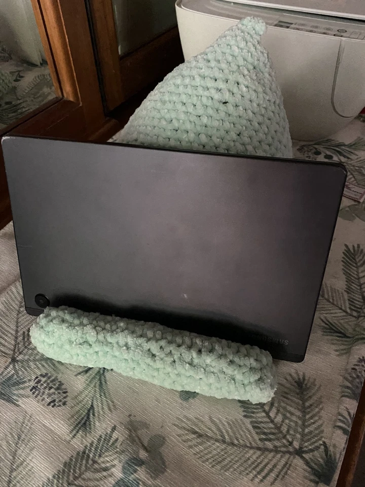 Crocheted Mint Green Chenille Tablet Holder Stand - Image 1 of 1