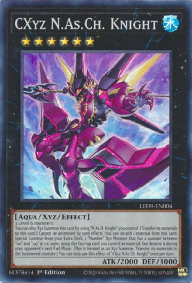 CXyz N.As.Ch. Knight - LED9-EN004 - Super Rare - 1st Edition - Lightly Played - Image 1 of 1