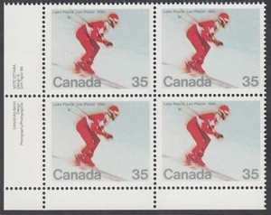 Canada - #848 Winter Olympics Plate Block - MNH - Picture 1 of 1