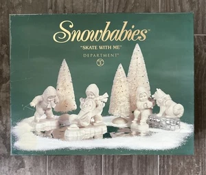 Snowbabies “Skate with Me” - Ice Skating Figurines Department 56 NEW!! RETIRED - Picture 1 of 5