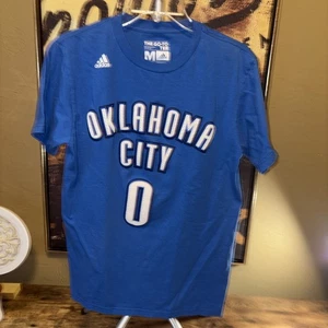 Oklahoma City Westbrook #0 Adidas T-shirt Jersey Size M In Excellent Shape - Picture 1 of 6