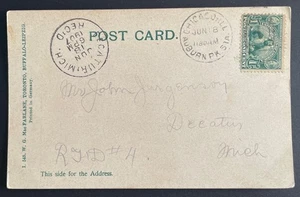 Angola, Indiana Post Card mailed Sep 7, 1910, addressed to Warren, IL - IN - Picture 1 of 2