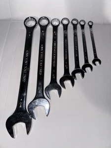 King Dick England Open Ended Combination Chrome Wrench Spanner 7 Piece SAE Set - Picture 1 of 3