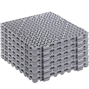 12 Stück Modulares ineinandergreifendes Kissen, 11,6" x 11,6" Gummi Bodenfliesen mit... - Bild 1 von 8