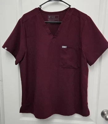 Blusa Médica FIGS Catarina Un Bolsillo Borgoña Mujer Talla XL Enfermera  Foto 1 de 4