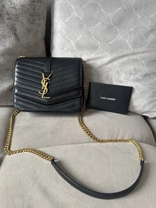Yves Saint Laurent, YSL Handtasche, Leder, schwarz - Bild 1 von 13