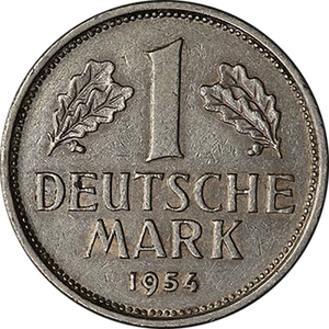 Germany: Federal Republic 1954-J Mark KM#110 Great Deals From The Executive Coin - Picture 1 of 2