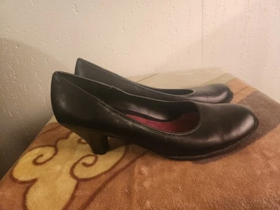 A2 by Aerosoles Tincel Womens sz 6M Black Leather Slip On Low Heels Pumps #54 - Image 1 of 4