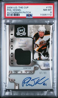 2006-07 UD Upper Deck The Cup Phil Kessel  /99  RPA RC Rookie  Patch  Auto PSA 8 - Image 1 of 2