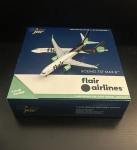 GeminiJets 1:400 Flair Airlines Boeing 737 MAX 8 C-FLKD GJFLE2060 Airplane Model - Picture 1 of 4