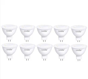 EXTRASTAR Light Bulbs x 10 MR16 6W LED Bulb Cool Cold Light 6500K 540 Lumens - Picture 1 of 6