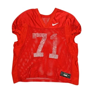 Camiseta Nike roja usada de práctica de los Ohio State Buckeyes #71 talla 3XL (OSU LOA) - Imagen 1 de 4