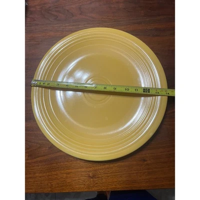 Vintage Fiesta 14" Chop Plate Yellow HLC USA Kitchen Dining Collectible - Image 1 of 3