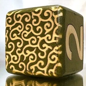Spiral Serenity - Flowing Fortune's Path - Backgammon Doubling Cube 36mm - Picture 1 of 12