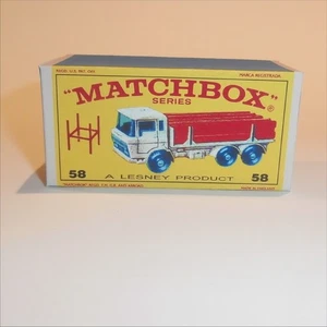 Matchbox Lesney 58c DAF Girder Truck E Style Repro Box - Picture 1 of 4
