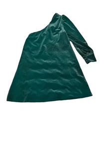 Sedge Flora Mini Dress Dynasty Velvet Green One Shoulder Womens  Size S NWT $248 - Picture 1 of 9