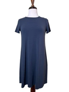 J Jill Wearever Dress Size XS Petite Tilt Gray Short Sleeve Spandex Casual - Picture 1 of 7