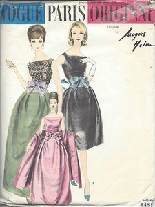 1960s Vintage VOGUE Sewing Pattern B34 DRESS & STOLE (R969) BY JACQUES HEIM - Picture 1 of 1