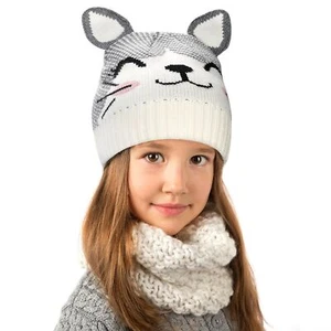 Cat Kids Knit Hats Warm Toddler Winter Hats Cute Beanies Hat Cap for Boys Gir... - Picture 1 of 7
